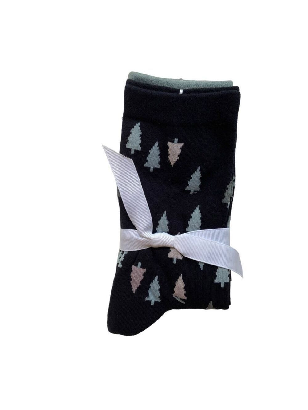 Reitmans ladies 3 pieces socks set pine stripped sage navy blue tan ecru white